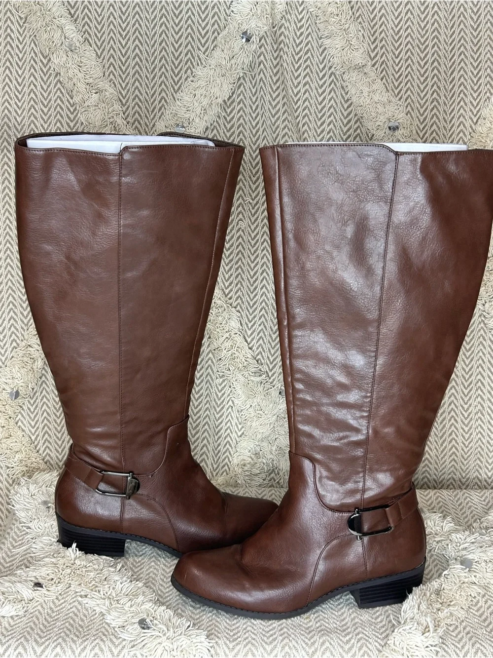 Alfani Women's Over-the-Knee Brown Buckle Riding Boots